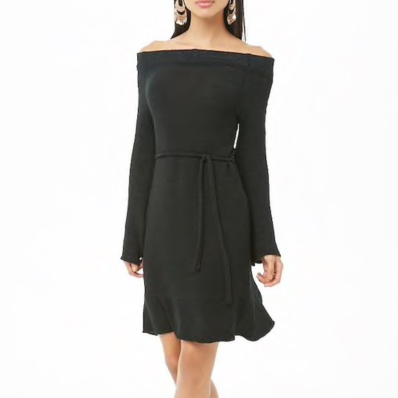 NWT Forever21 Off The Shoulder Sweater Dress Small - Picture 1 of 4